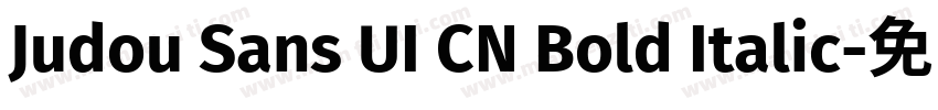 Judou Sans UI CN Bold Italic字体转换